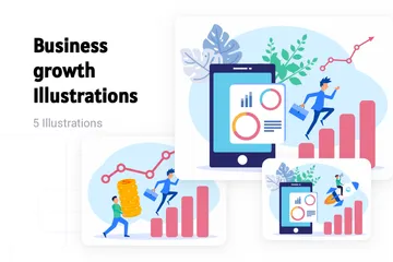 Business Growth Illustration Pack