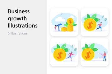 Business Growth Illustration Pack