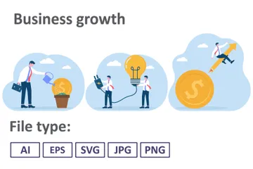 Business Growth Illustration Pack