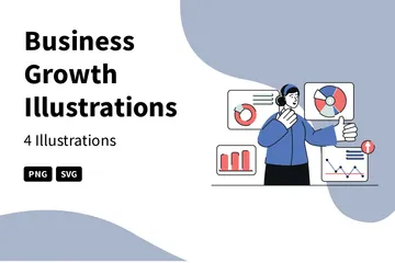 Business Growth Illustration Pack