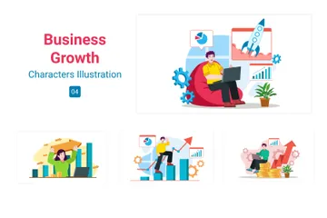 Business Growth Illustration Pack