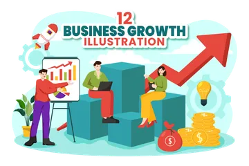 Business Growth Illustration Pack