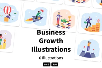 Business Growth Illustration Pack