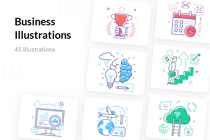 17,598 Business Illustration Packs - Free Download in SVG, PNG, EPS