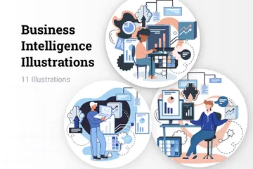 Business Intelligence Illustration Pack