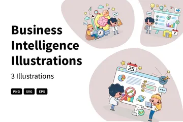 Business Intelligence Illustration Pack