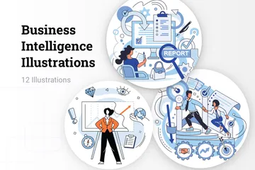 Business Intelligence Illustration Pack