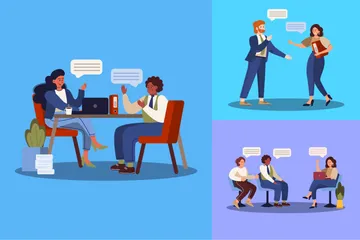 Business Interview Illustration Pack