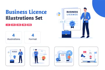 Business License Illustration Pack