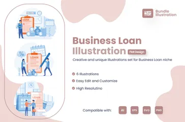 Business Loan Illustration Pack