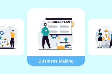 Business Making Illustration Pack