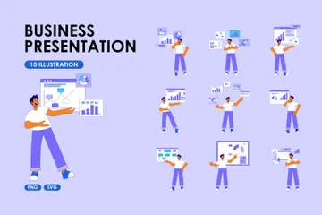 Business Man Presentation Illustration Pack