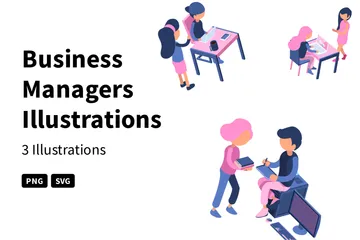 Business Managers Illustration Pack