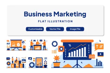 Geschäftsmarketing Illustrationspack