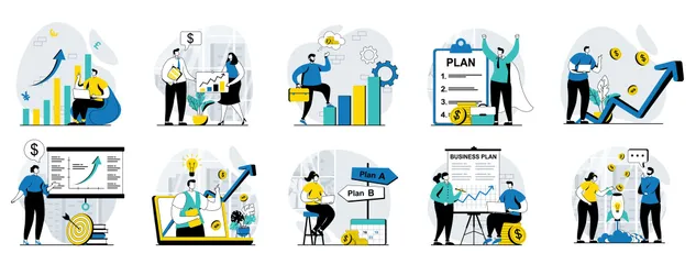 Business Marketing Illustration Pack