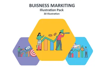 Business Marketing Illustration Pack