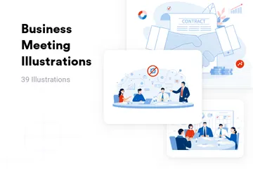 Business Meeting Illustration Pack
