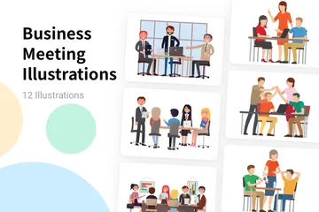 Business Meeting Illustration Pack