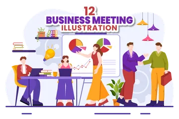 Business Meeting Illustration Pack