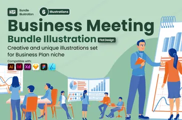 Business Meeting Illustration Pack