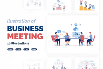 Business Meeting Illustration Pack