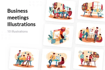 Business Meetings Illustration Pack