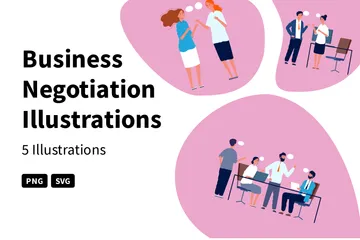 Business Negotiation Illustration Pack
