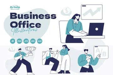 Business Office Illustration Pack