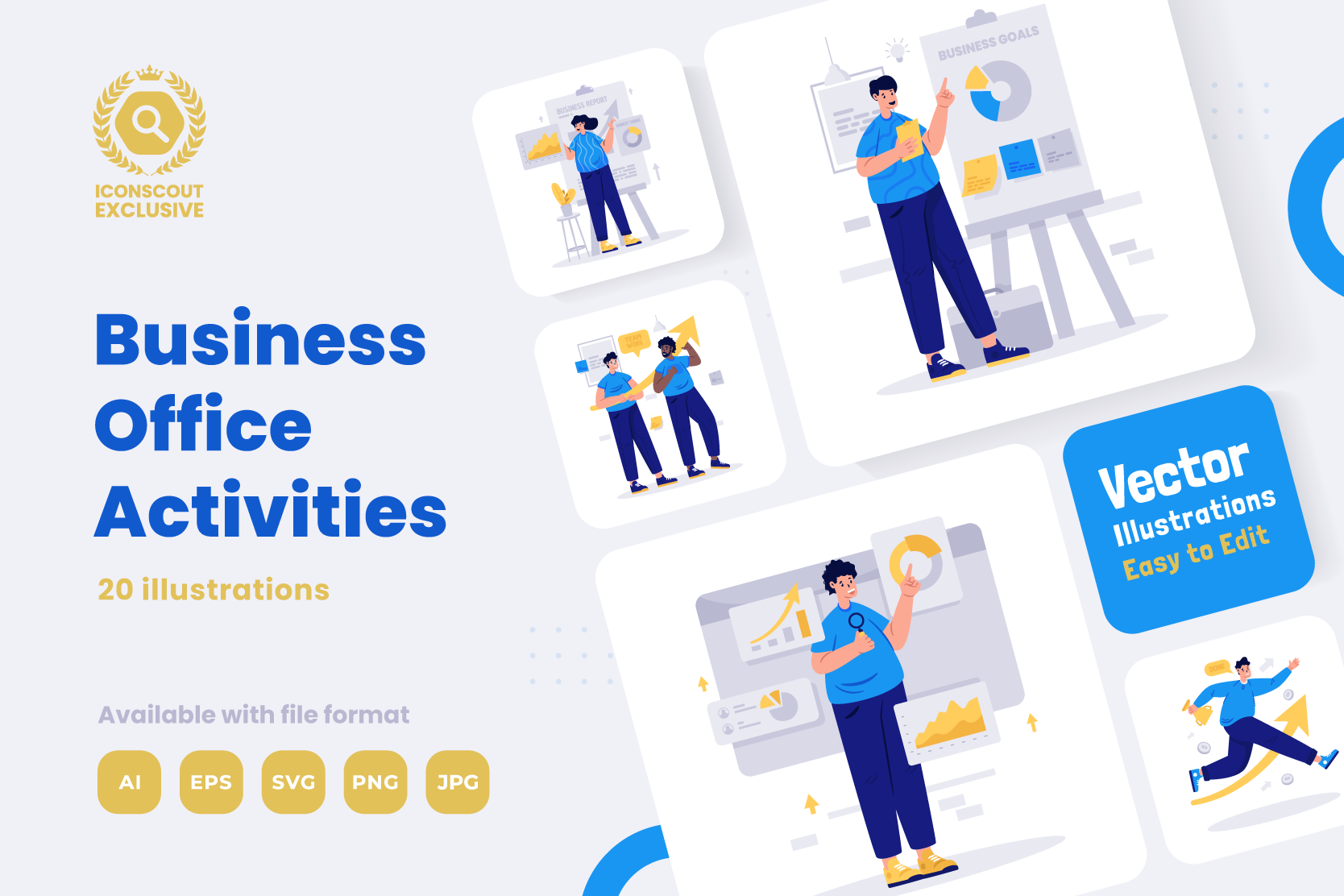 Business Office Activities Illustration Pack 20 Free Download People