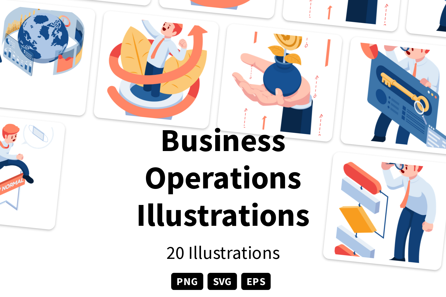 Premium Business Operations Illustration Pack From Business Illustrations