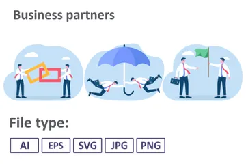 Business Partners Illustration Pack