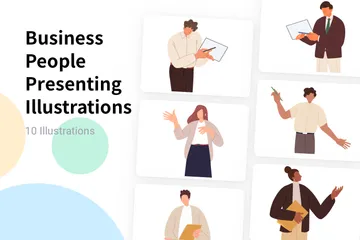 Business People Presenting Illustration Pack