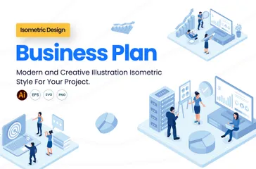 Business Plan Isometric Illustration Illustration Pack