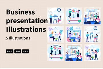 Geschäfts Präsentation Illustrationspack