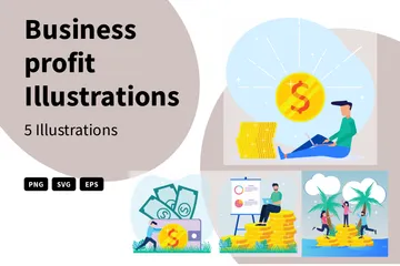 Business Profit Illustration Pack