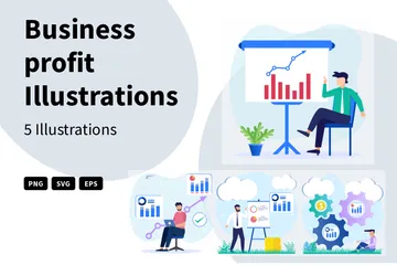 Business Profit Illustration Pack