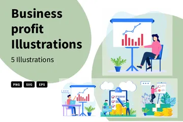 Business Profit Illustration Pack