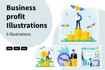 Business Profit Illustration Pack