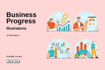 Business Progress Illustration Pack