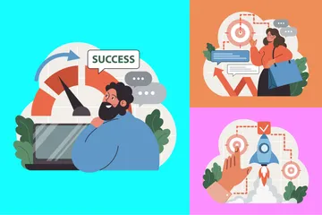 Business Progress Illustration Pack