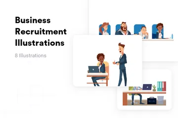 Business Recruitment Illustration Pack