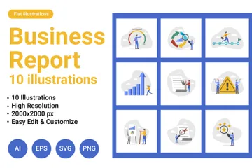 Business Report Illustration Pack