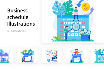 Business Schedule Illustration Pack