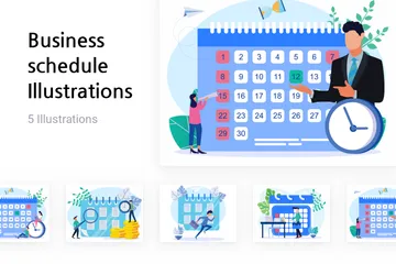 Business Schedule Illustration Pack