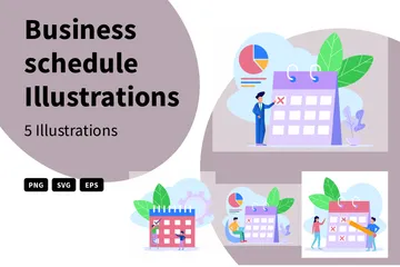 Business Schedule Illustration Pack