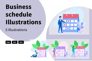 Business Schedule Illustration Pack