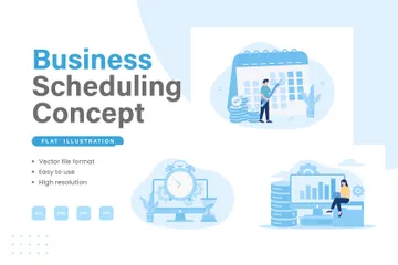 Business Scheduling Illustration Pack