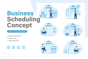 Business Scheduling Illustration Pack