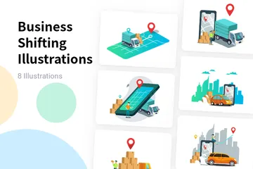 Business Shifting Illustration Pack