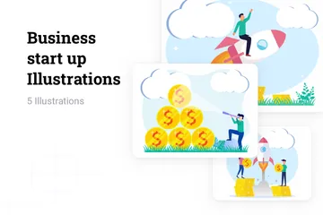 Business Start Up Illustration Pack